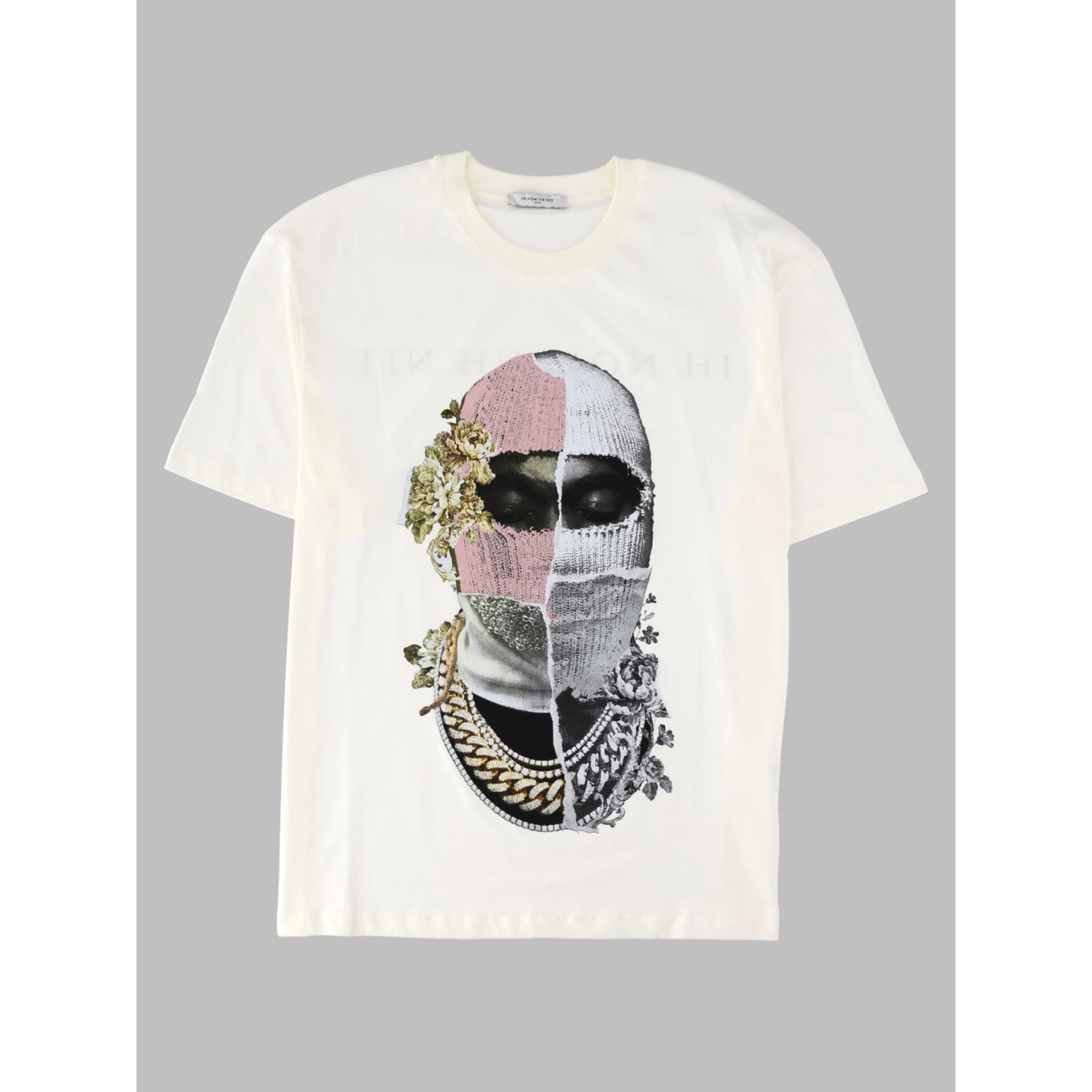T-Shirt con Stampa "Newspaper Mask"
