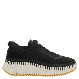 Black Nylon Athletic Sneakers