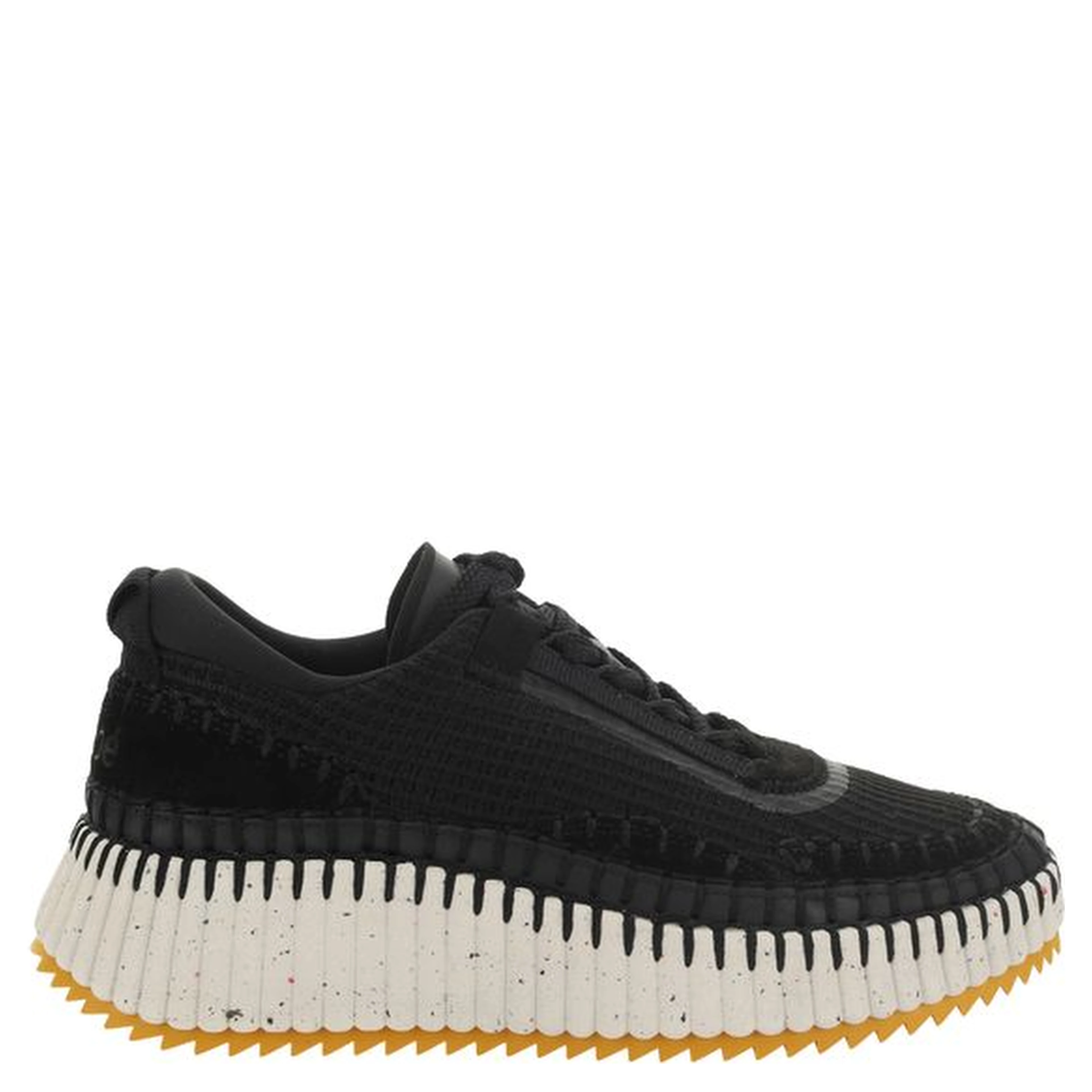 Black Nylon Athletic Sneakers