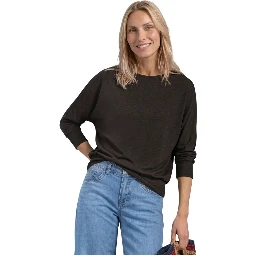 Brown Viscose Long Sleeve T-Shirt