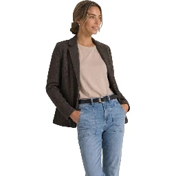 Brown Polyester Blazer