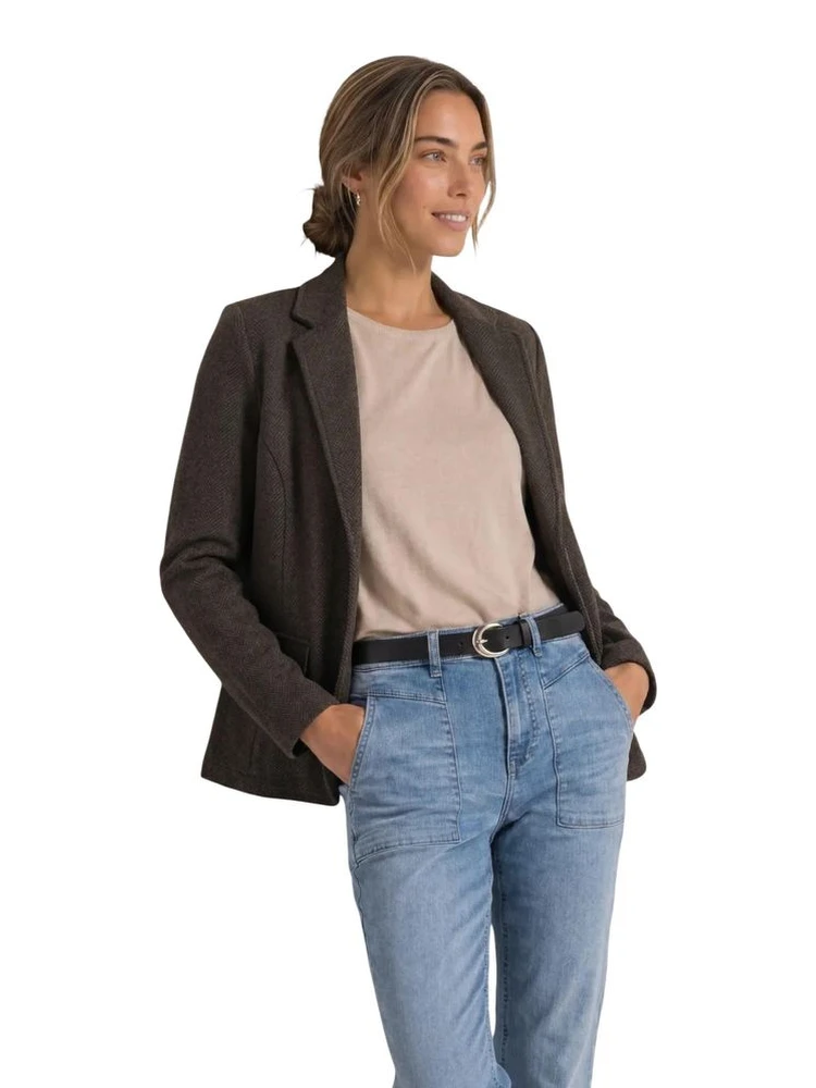 Brown Polyester Blazer