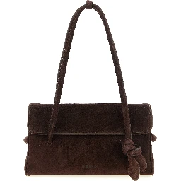 Brown Calfskin Shoulder Bag