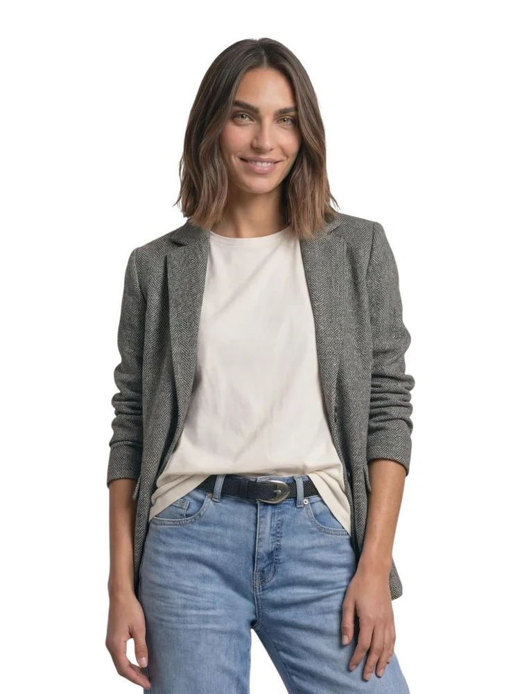 Black Polyester Blazer