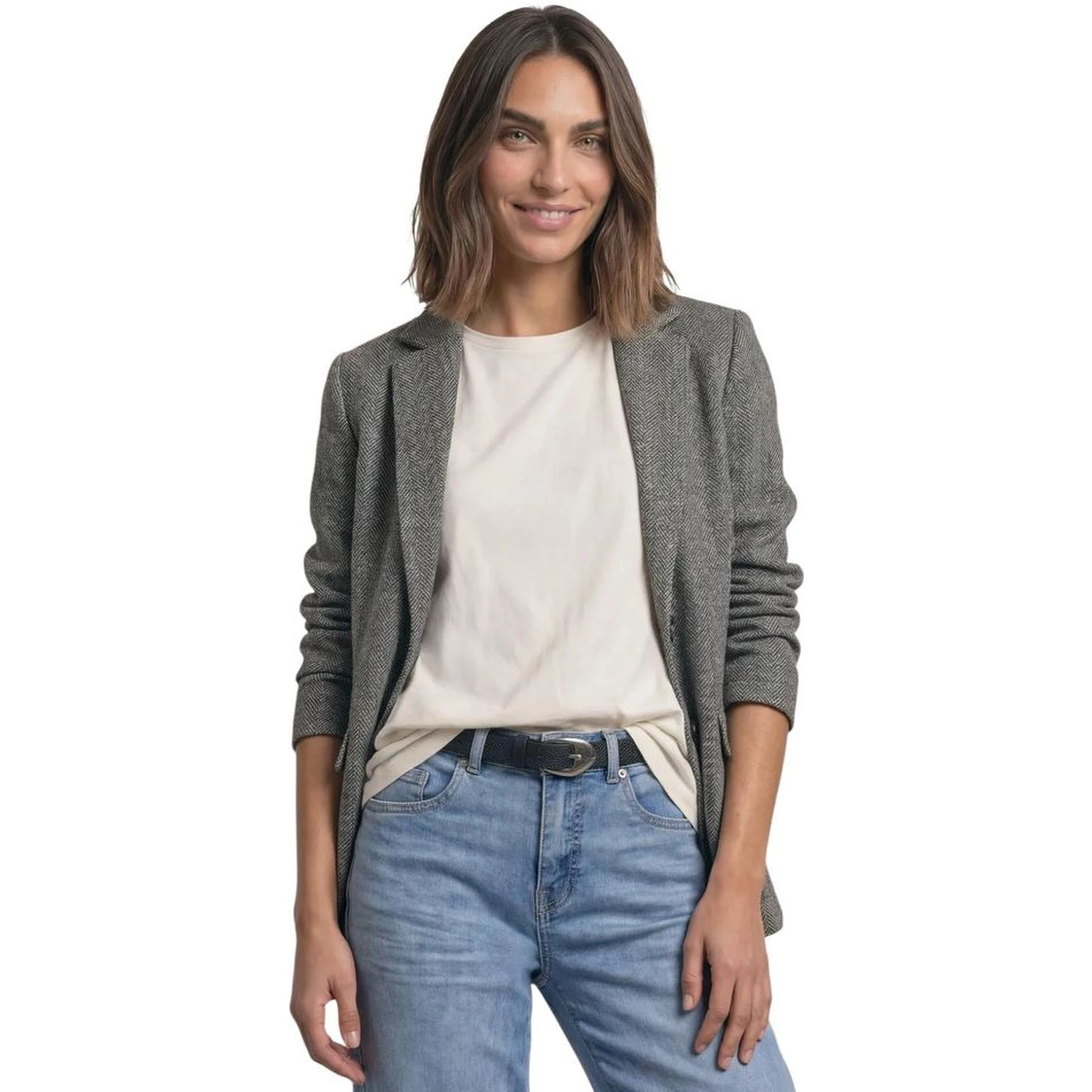 Black Polyester Blazer