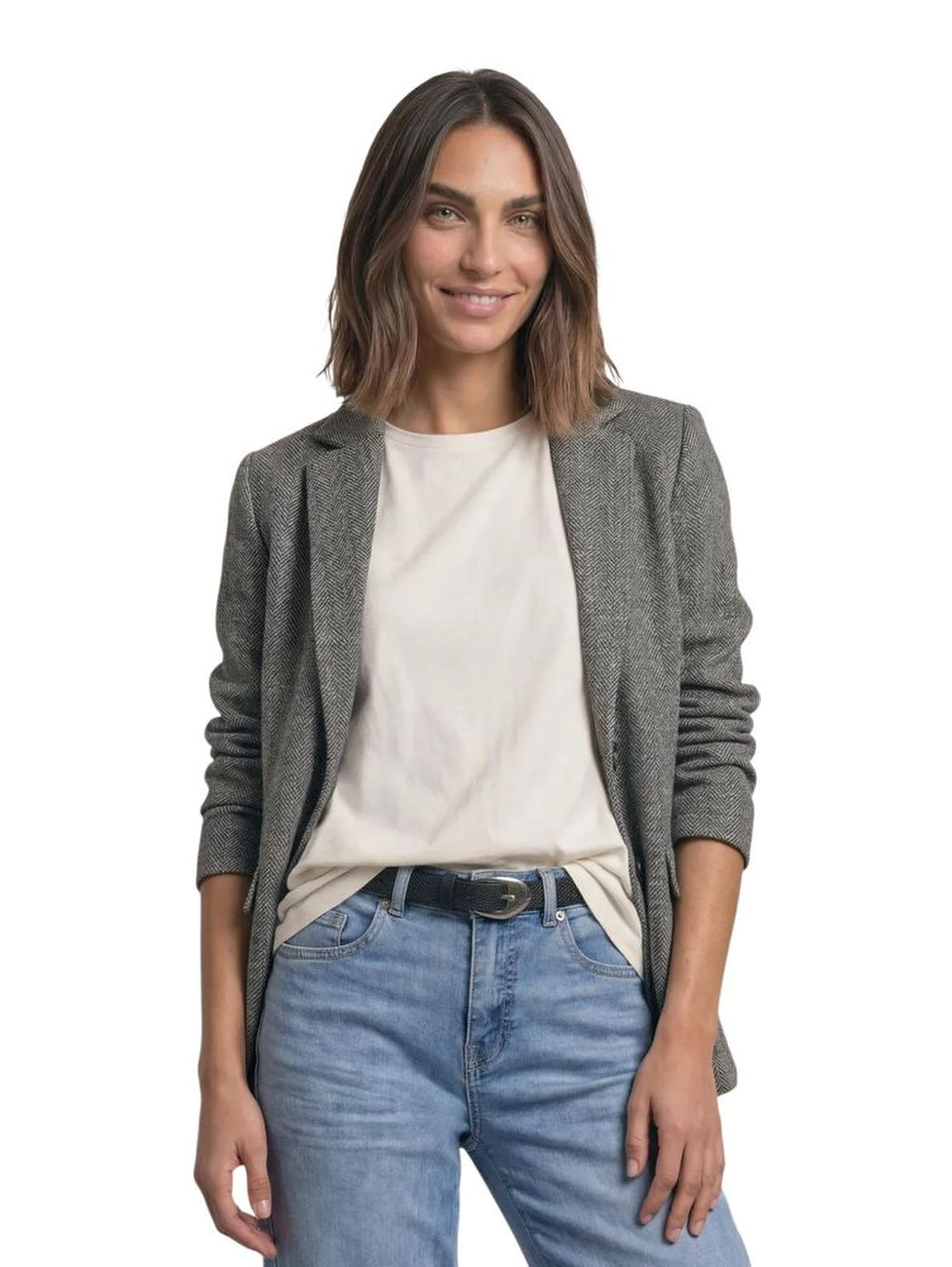 Black Polyester Blazer