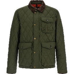 Bicolor Polyester Full-Length Jacket