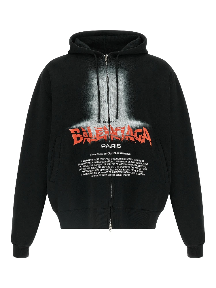 Black Cotton Sweatshirt