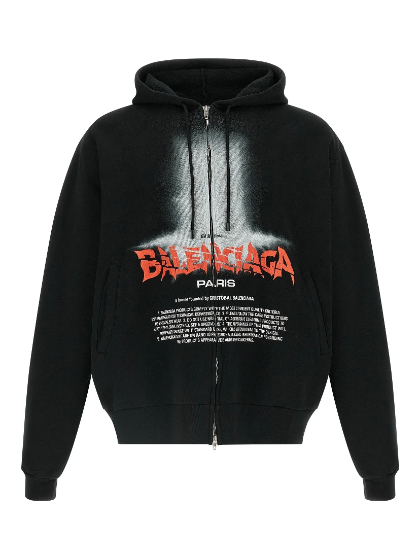 Black Cotton Sweatshirt