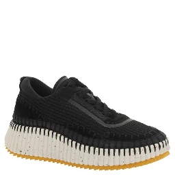 Black Nylon Athletic Sneakers