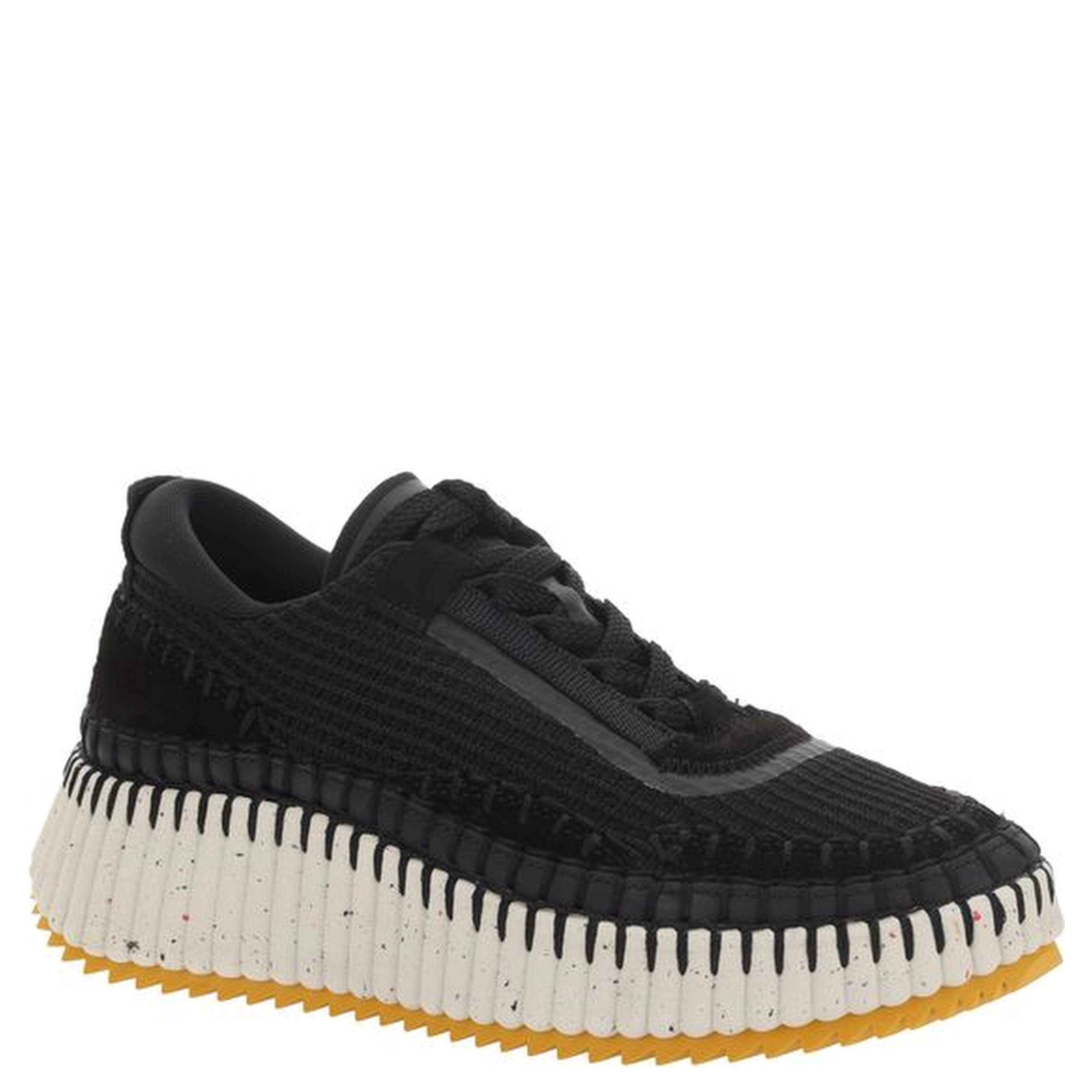 Black Nylon Athletic Sneakers