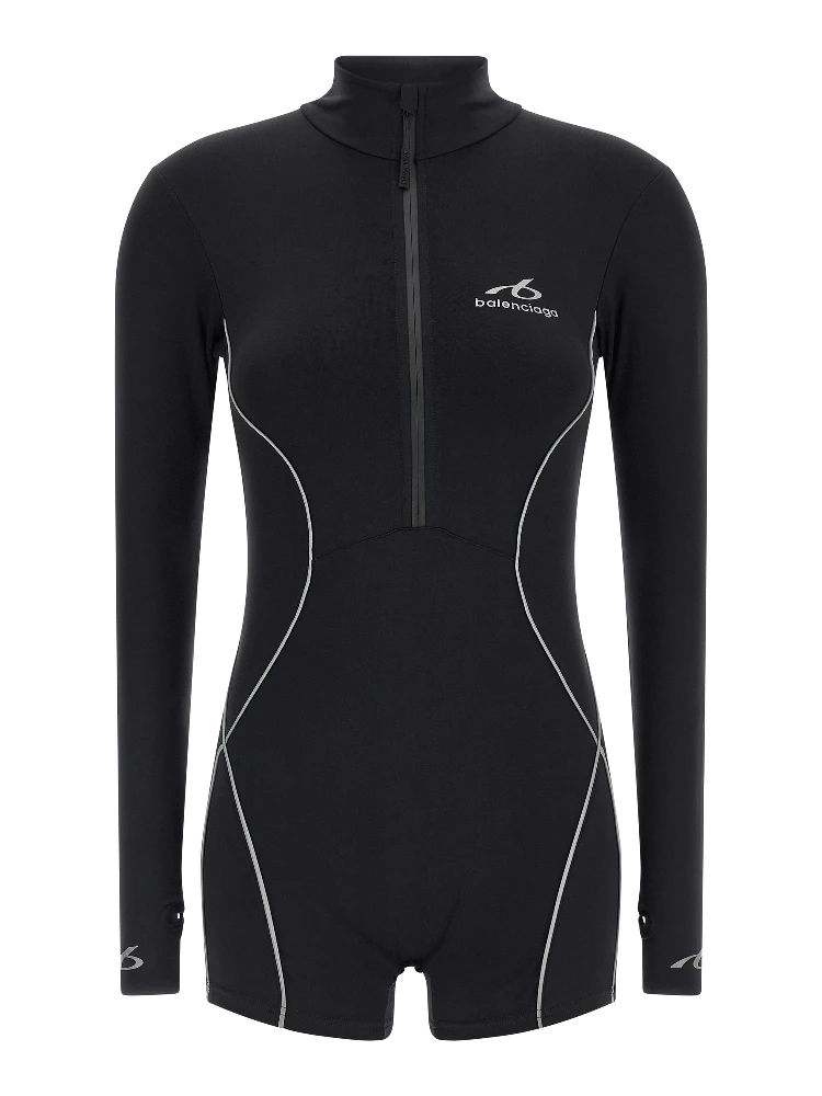 Black Polyamide Bodysuit