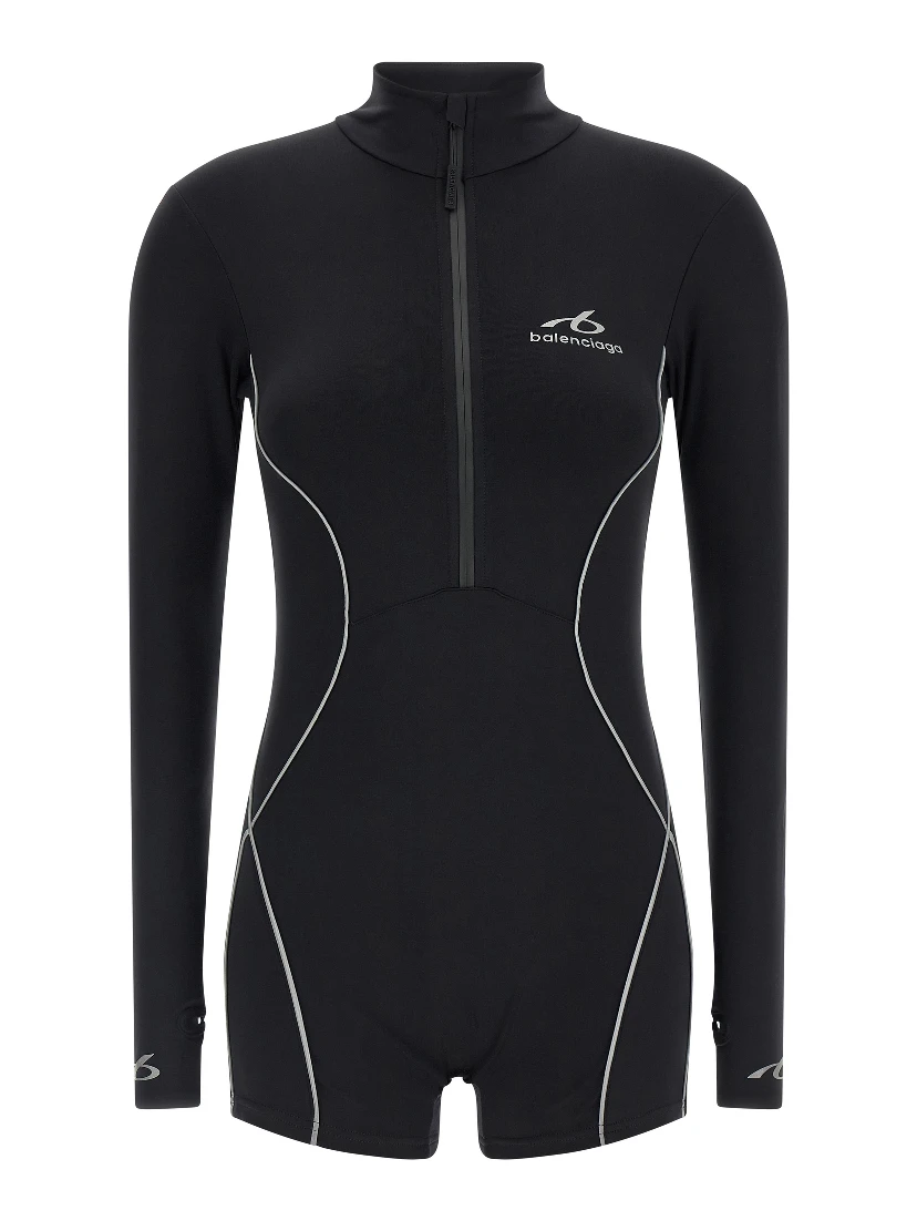 Black Polyamide Bodysuit