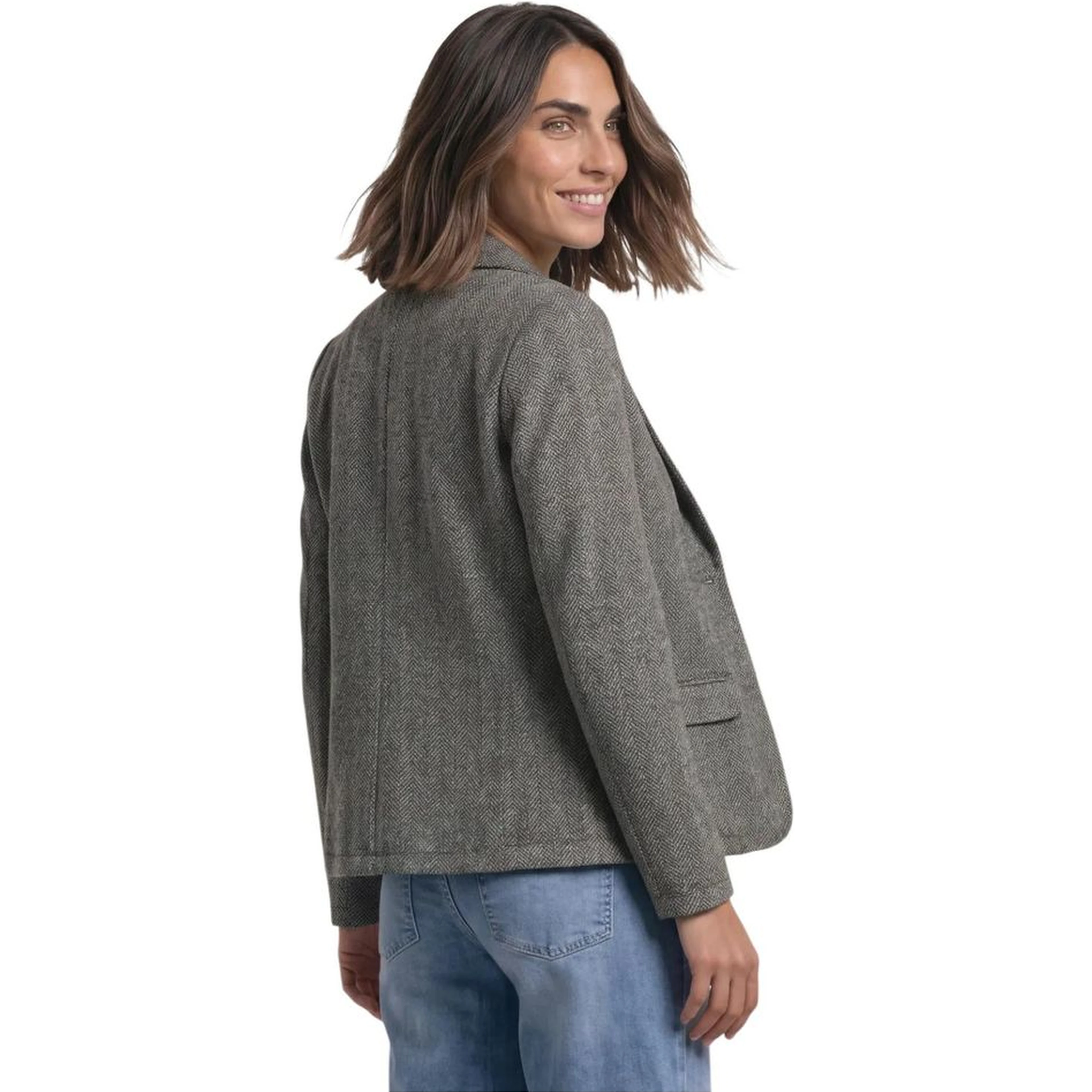 Black Polyester Blazer