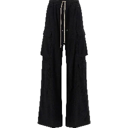 Black Cotton Cargo Pants