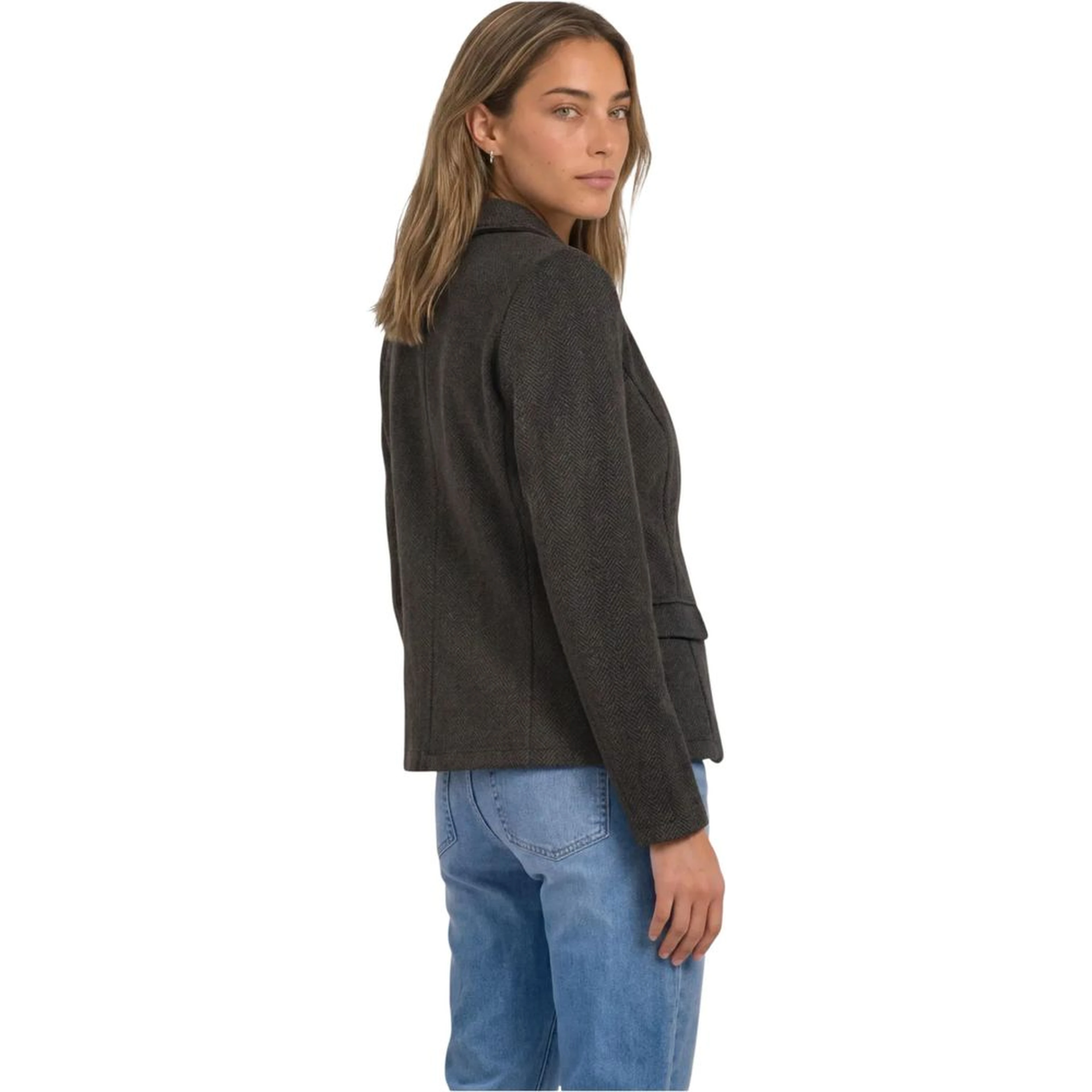 Brown Polyester Blazer