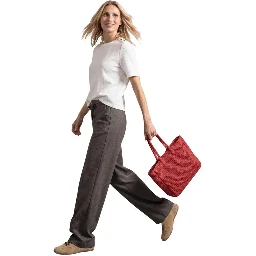 Brown Polyester Cargo Pants