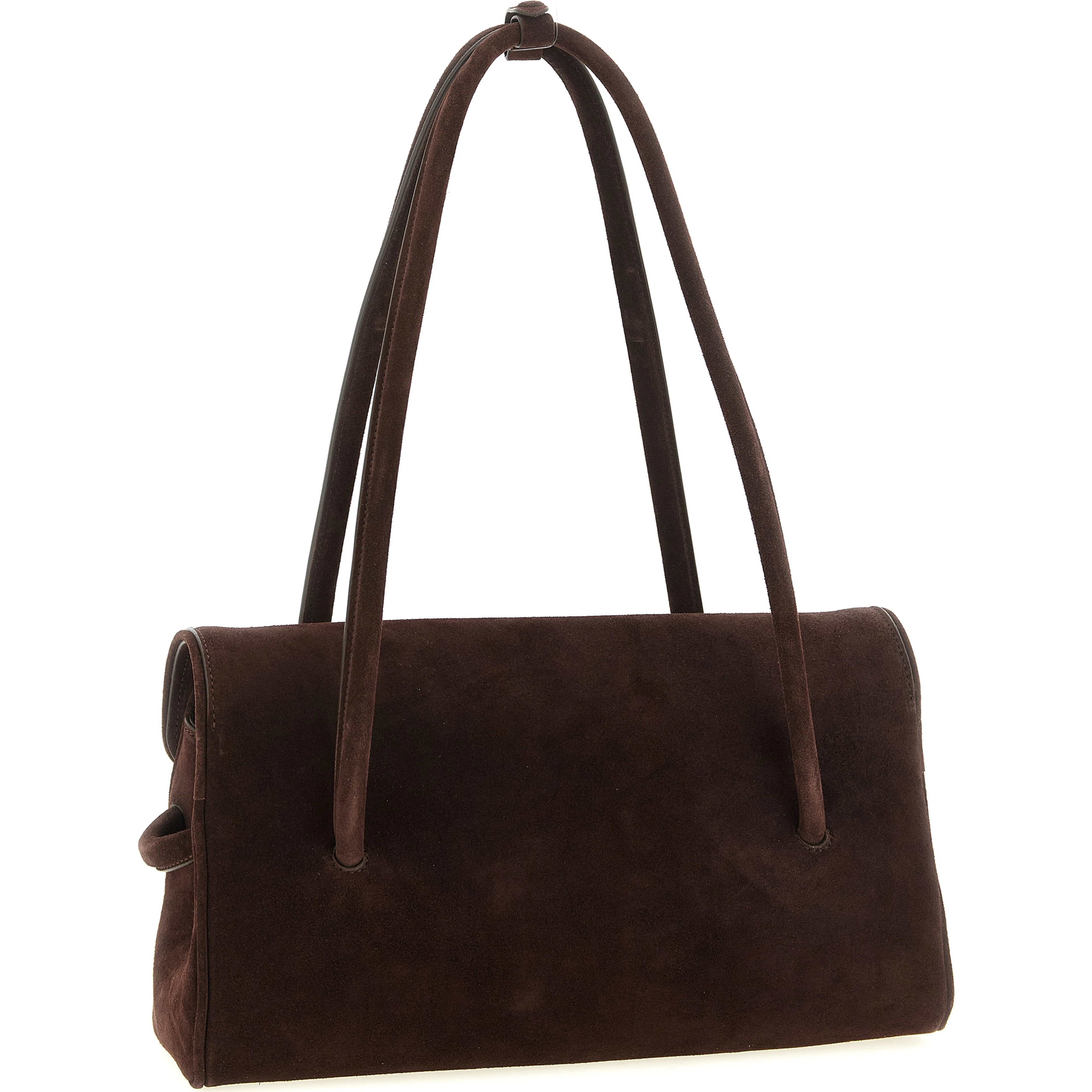 Brown Calfskin Shoulder Bag