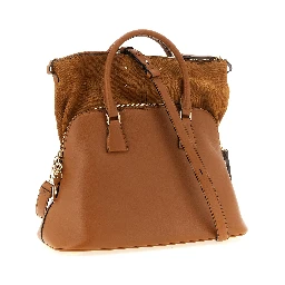 Brown Calfskin Shoulder Bag