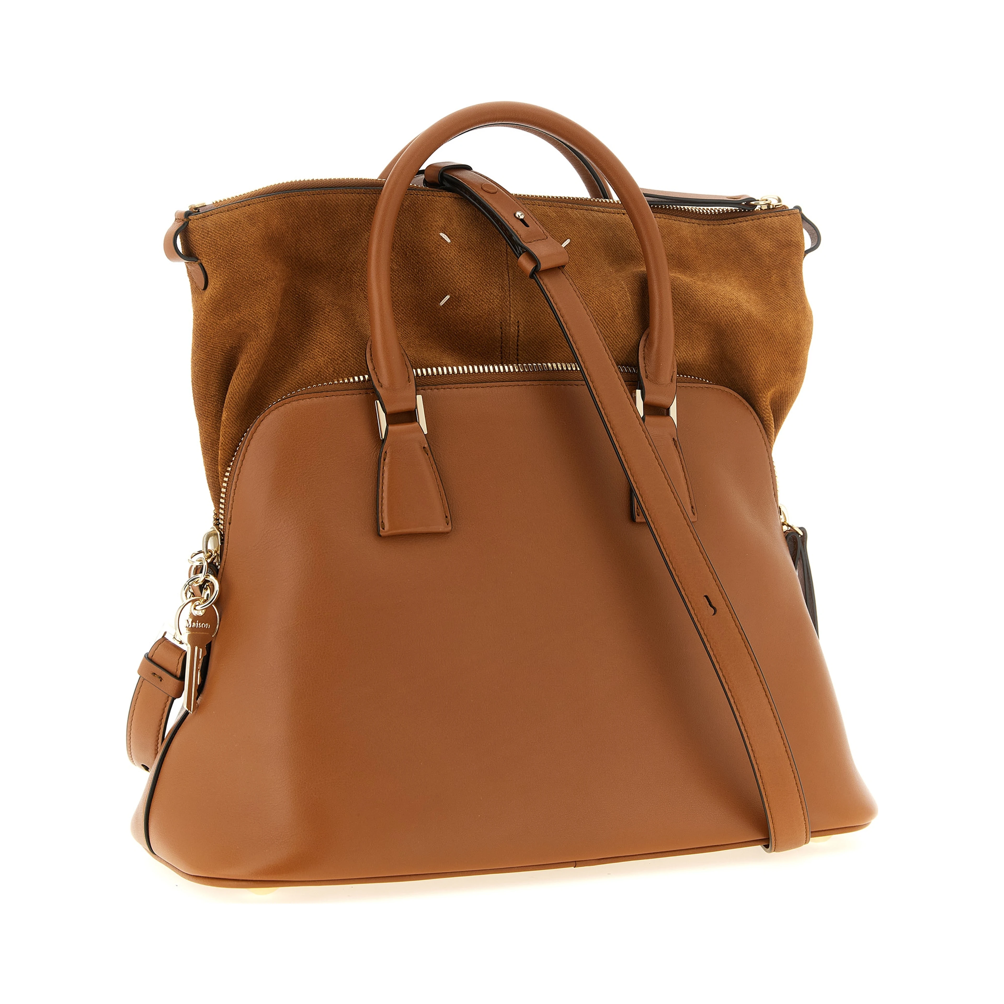 Brown Calfskin Shoulder Bag