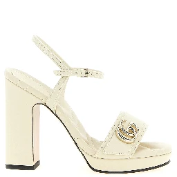 White Calfskin High Heel Pumps