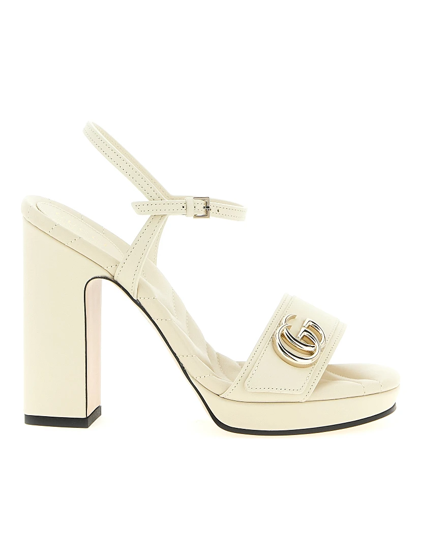 White Calfskin High Heel Pumps