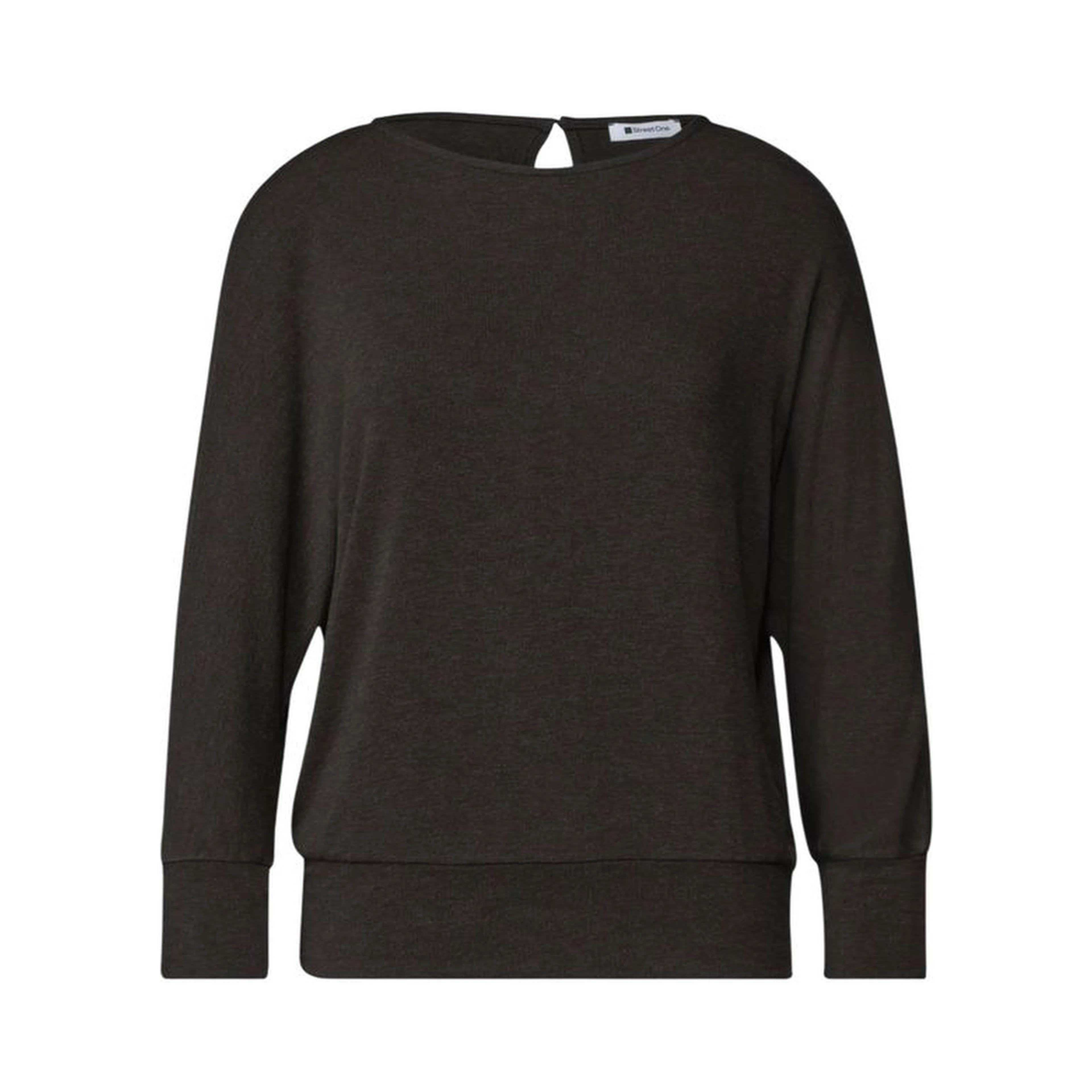 Brown Viscose Long Sleeve T-Shirt