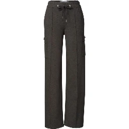 Brown Polyester Cargo Pants