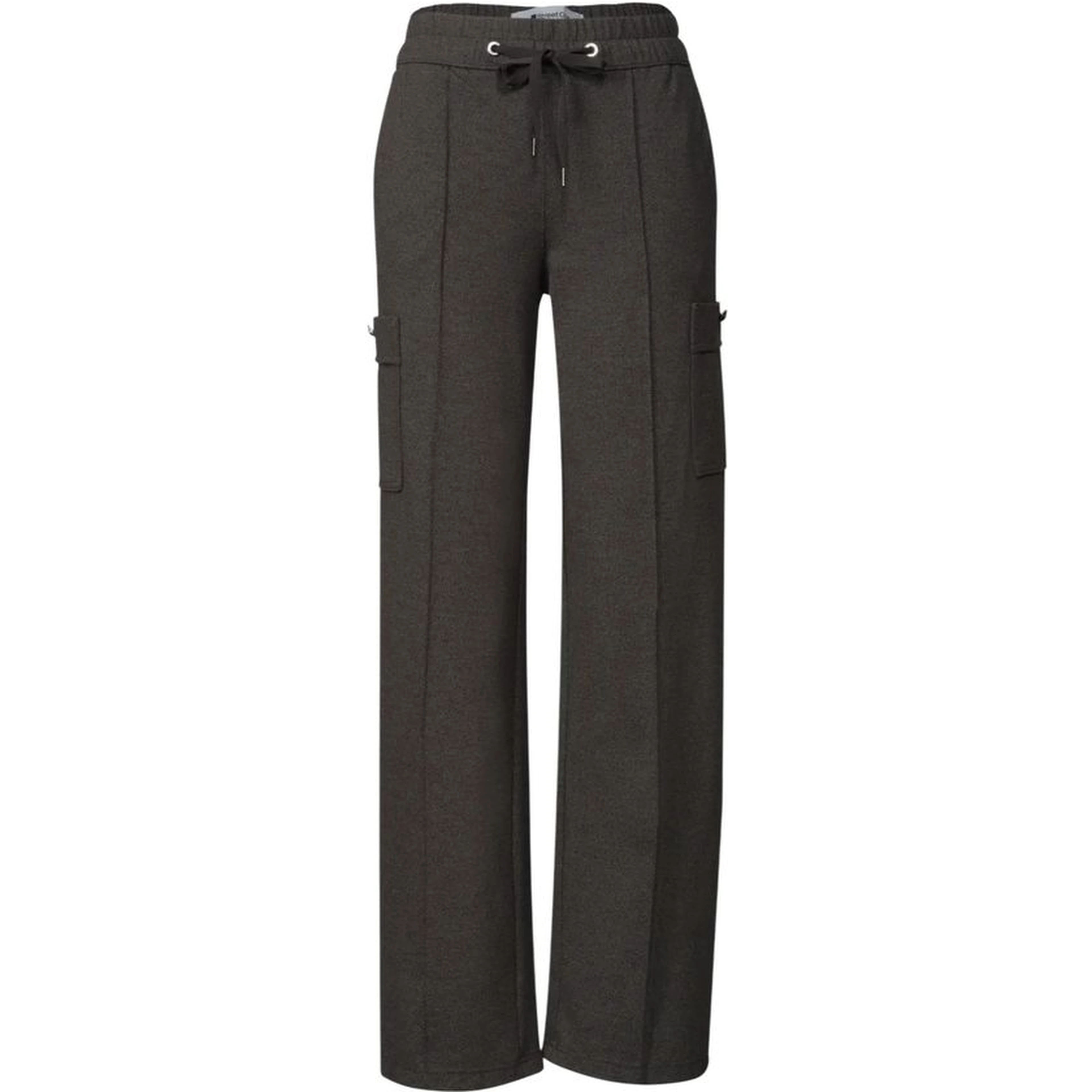 Brown Polyester Cargo Pants