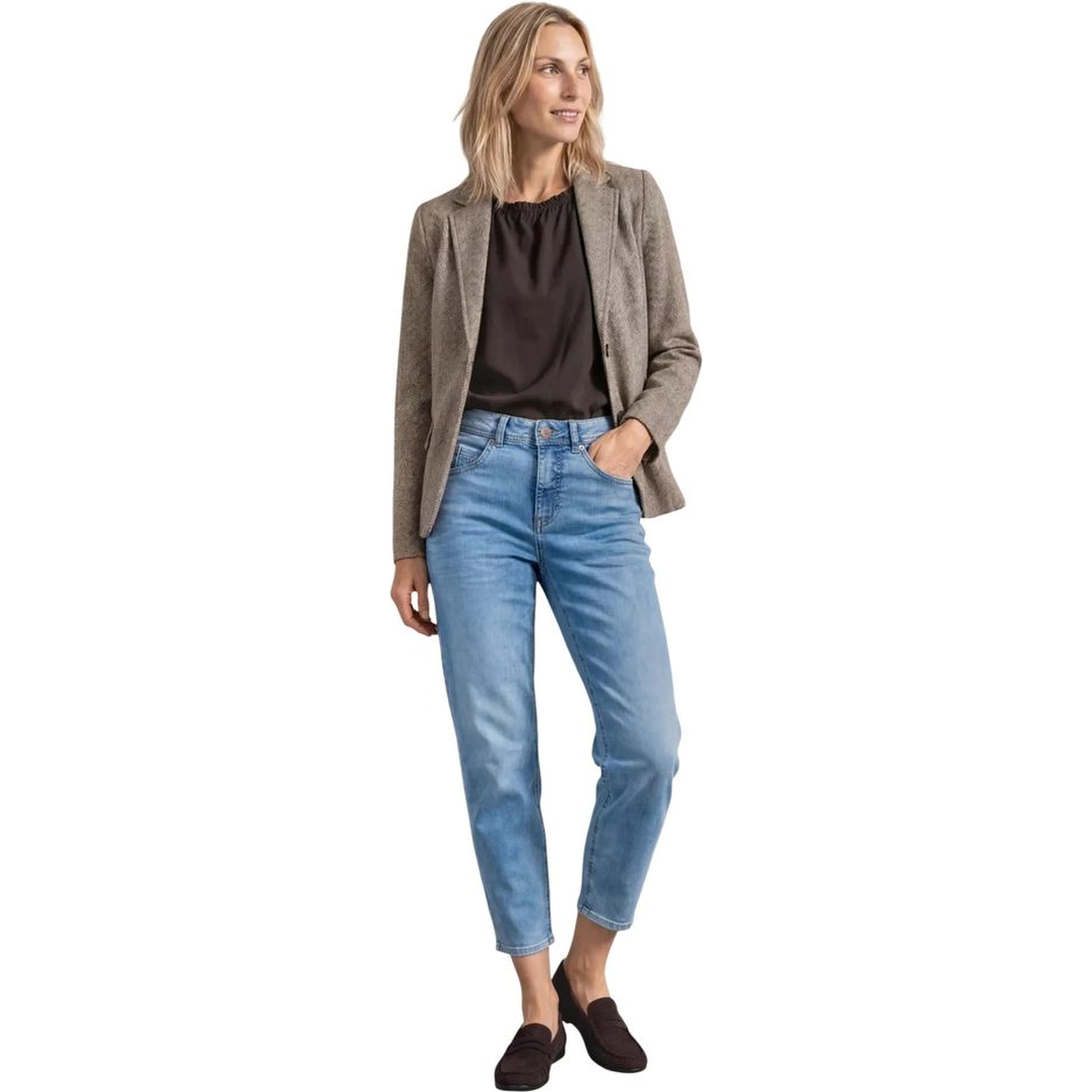 Brown Polyester Blazer