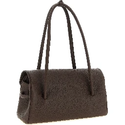 Brown Calfskin Shoulder Bag