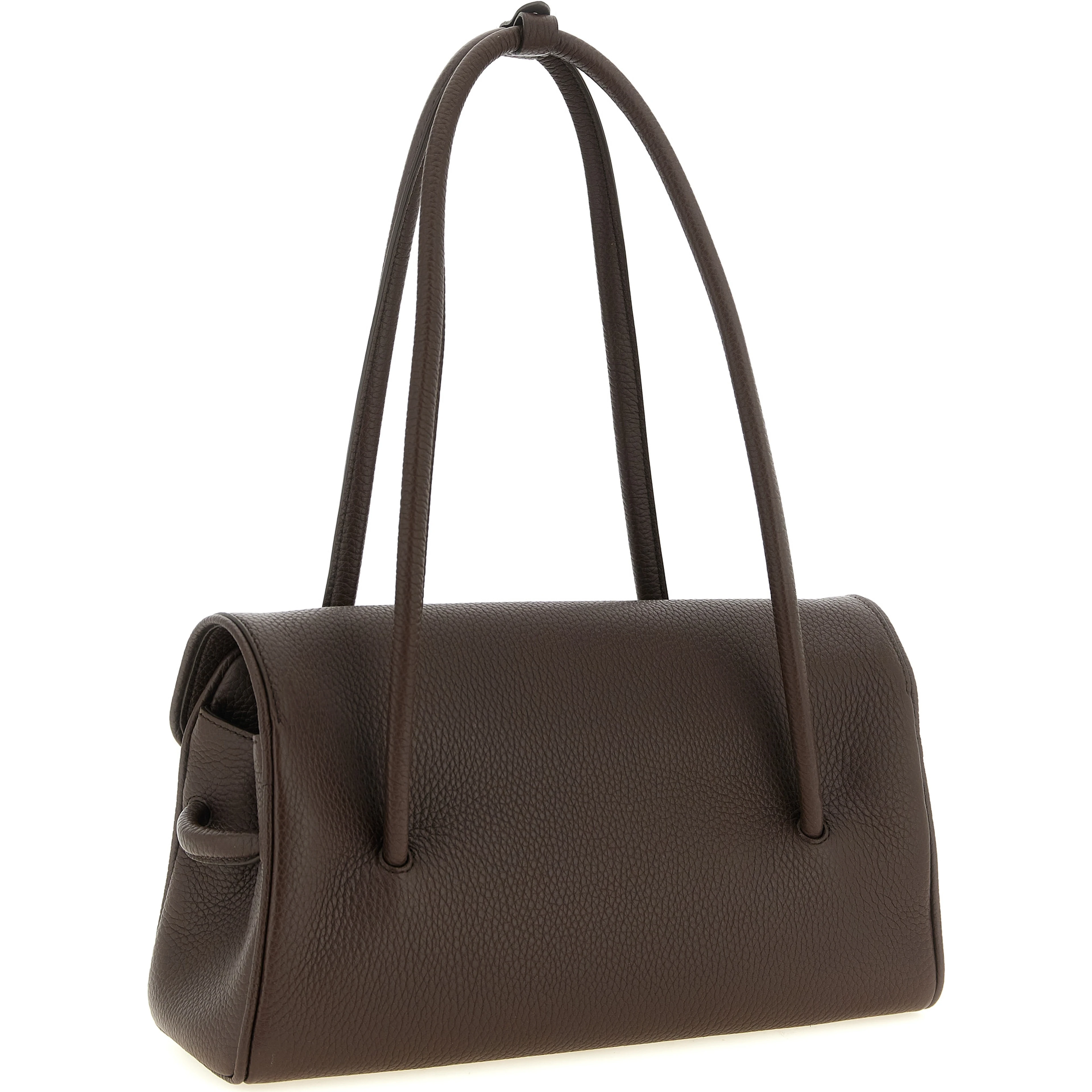 Brown Calfskin Shoulder Bag