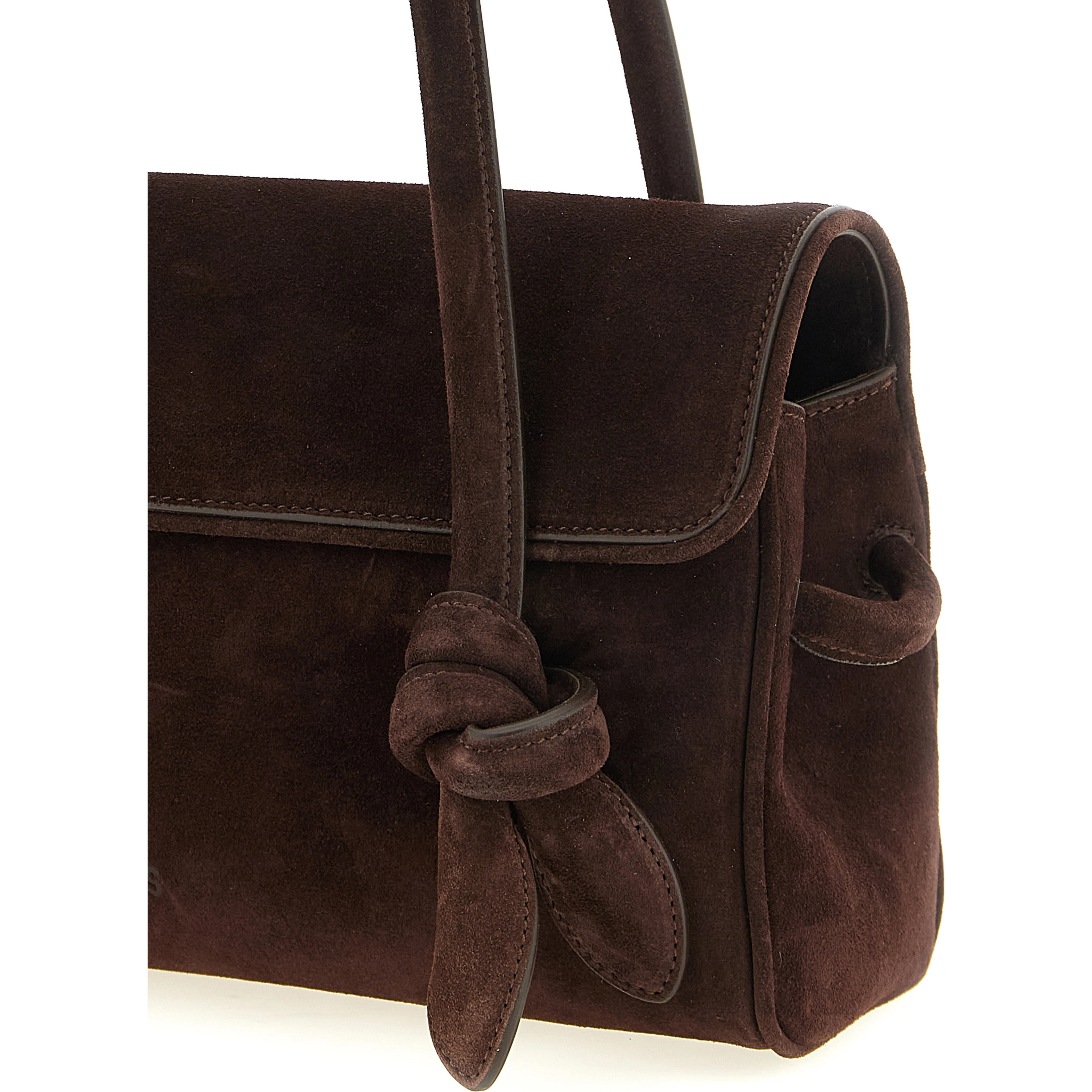 Brown Calfskin Shoulder Bag