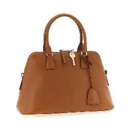 Brown Calfskin Shoulder Bag