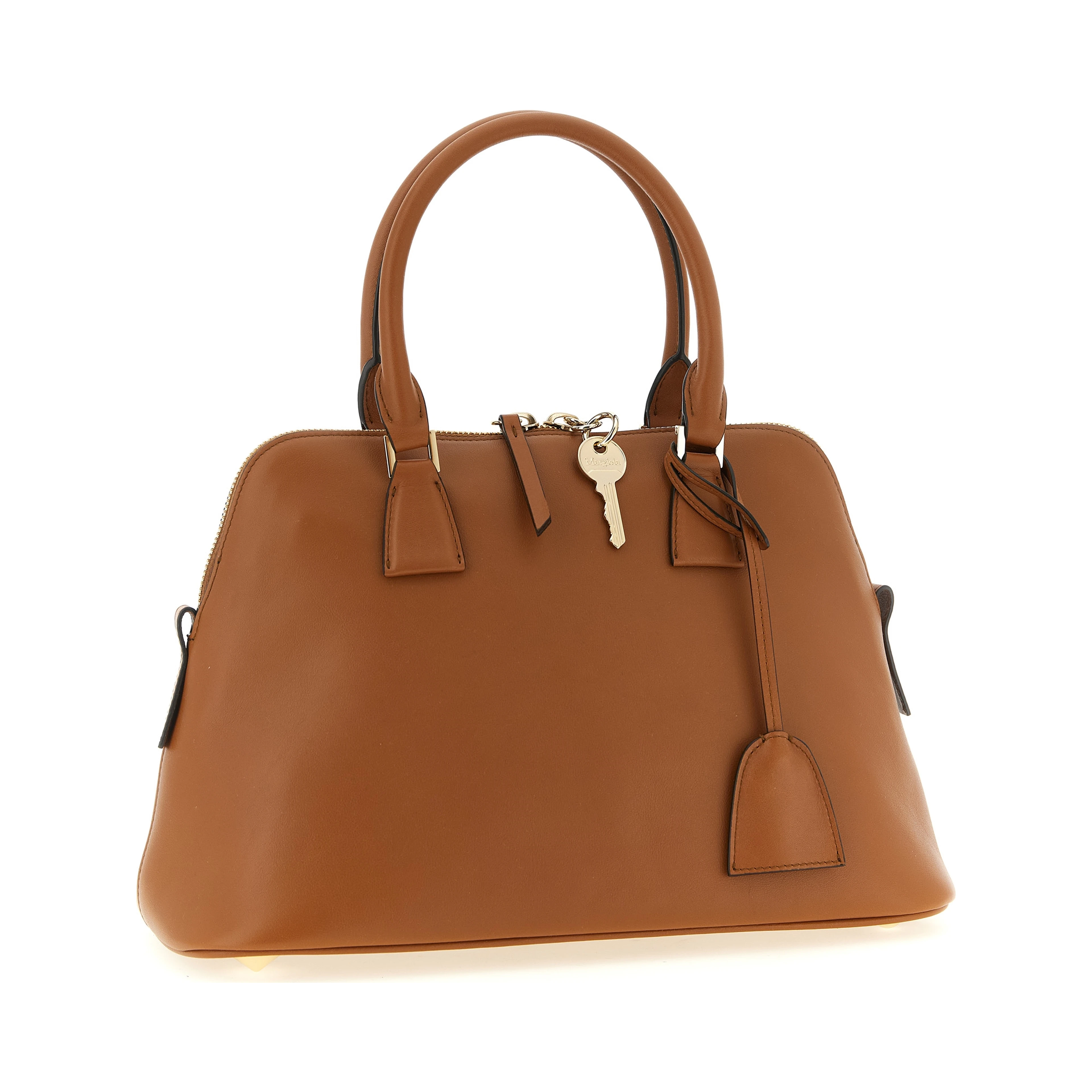 Brown Calfskin Shoulder Bag