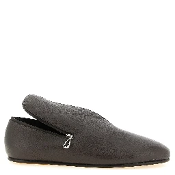 Black Leather Slip-On Loafers