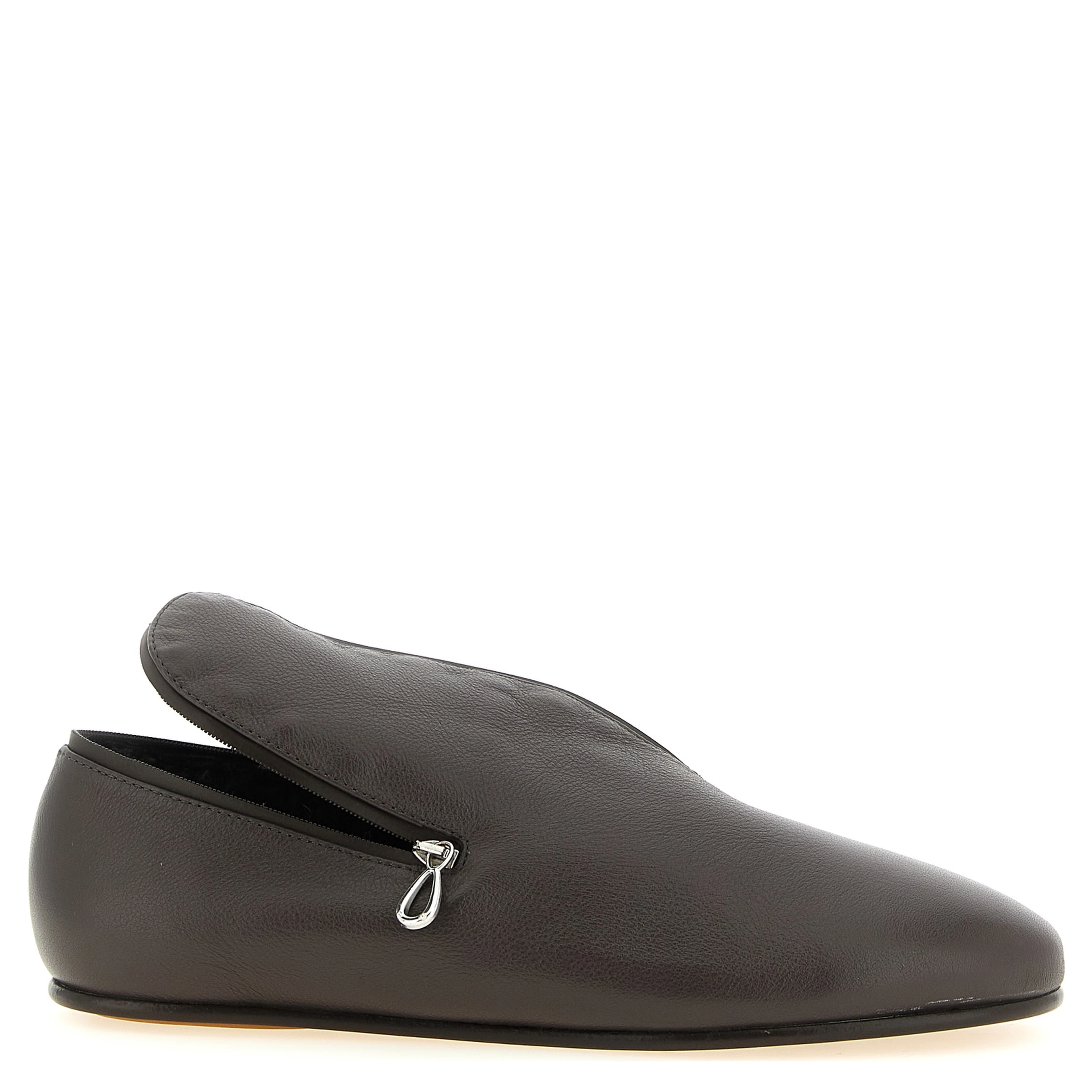 Black Leather Slip-On Loafers