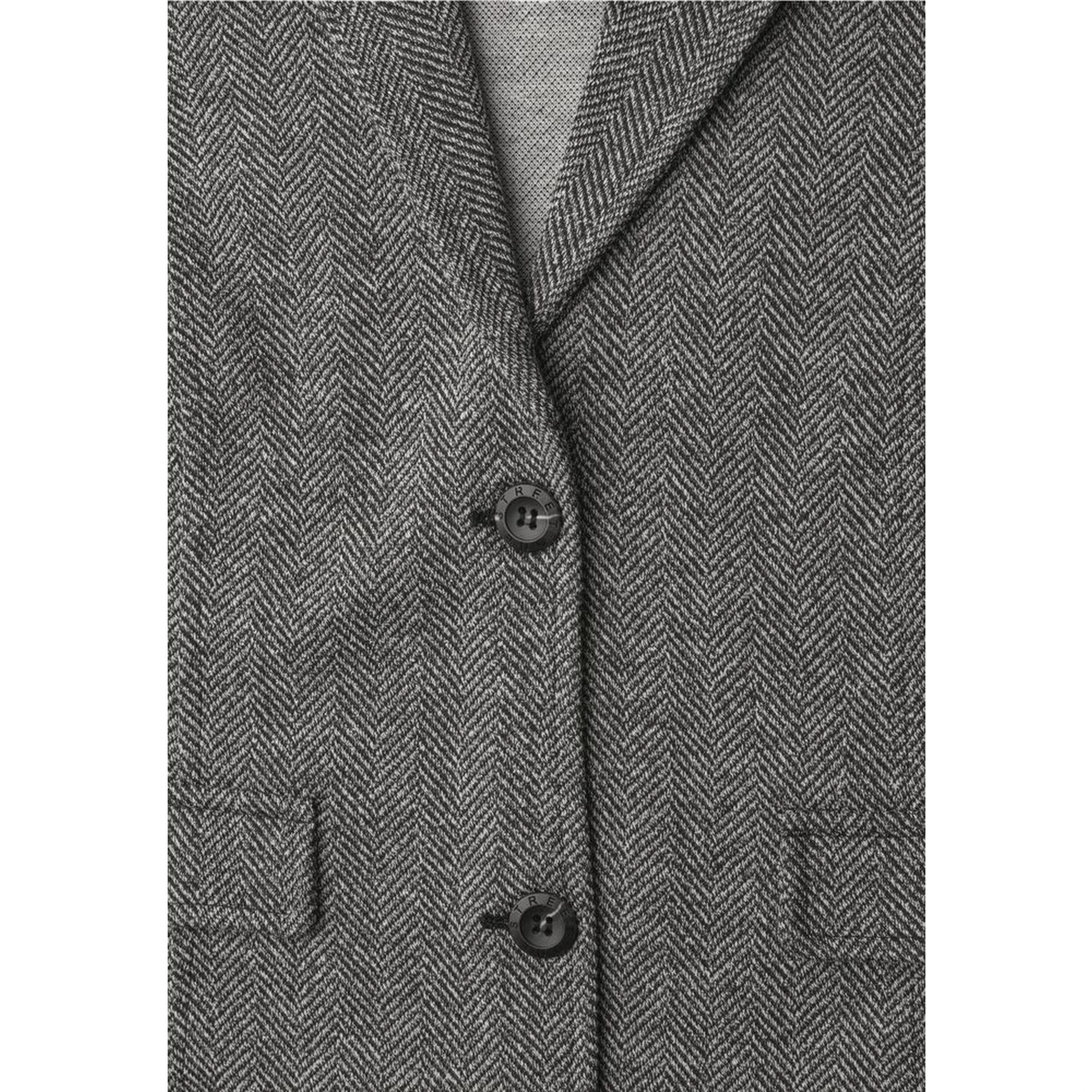 Black Polyester Blazer