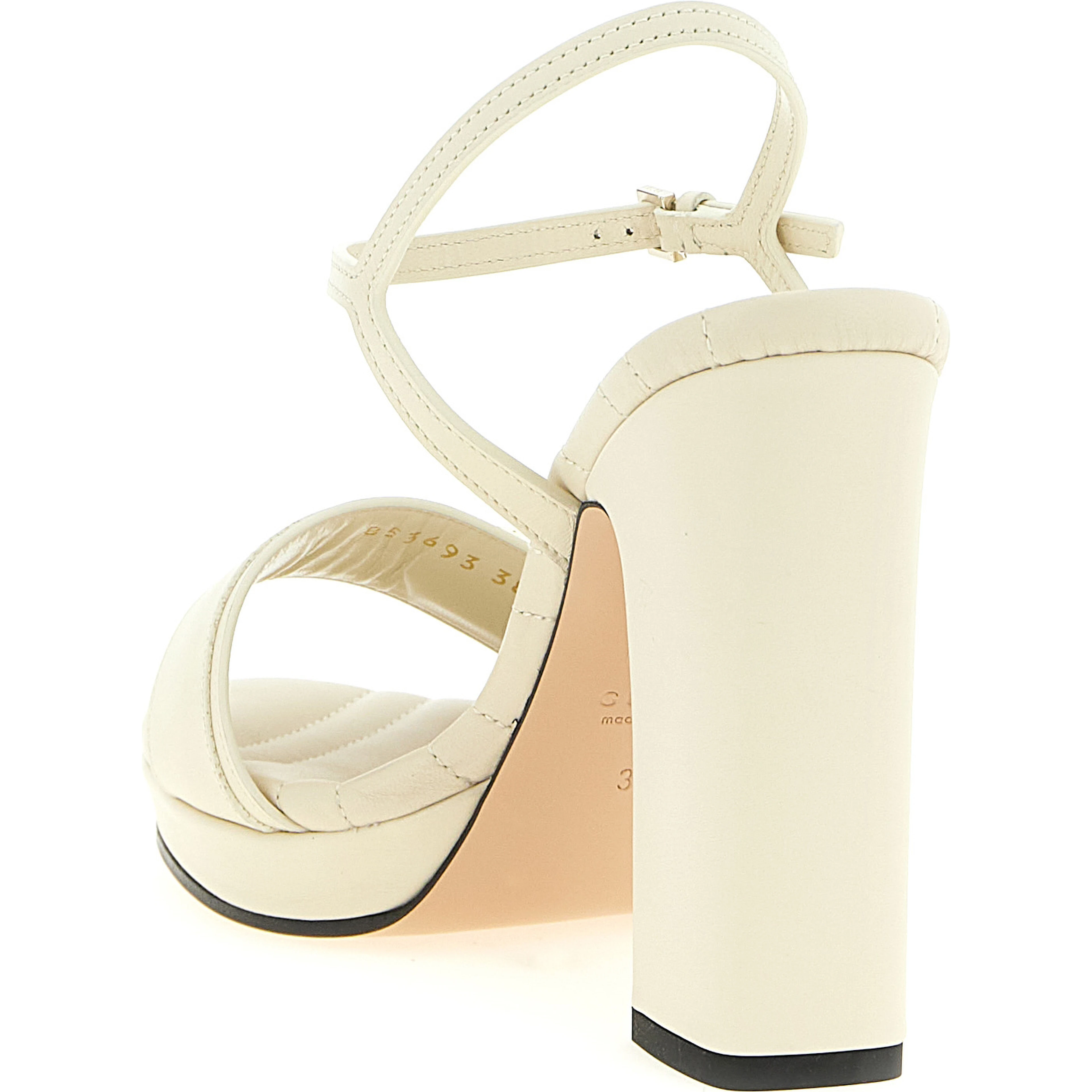 White Calfskin High Heel Pumps