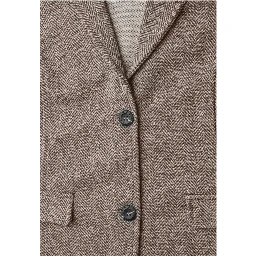 Brown Polyester Blazer