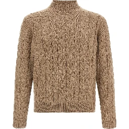 Beige Virgin Wool Cardigan