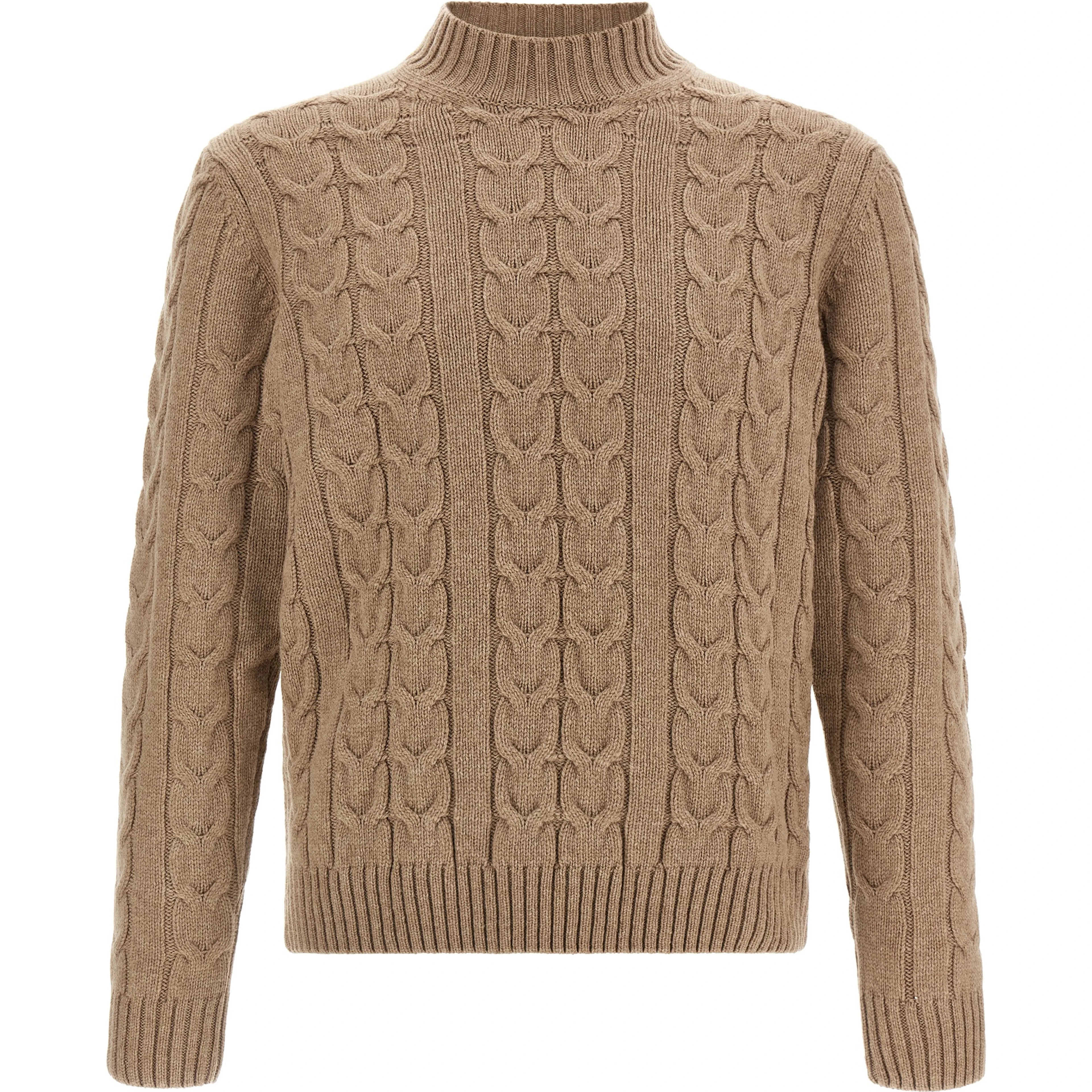 Beige Virgin Wool Cardigan