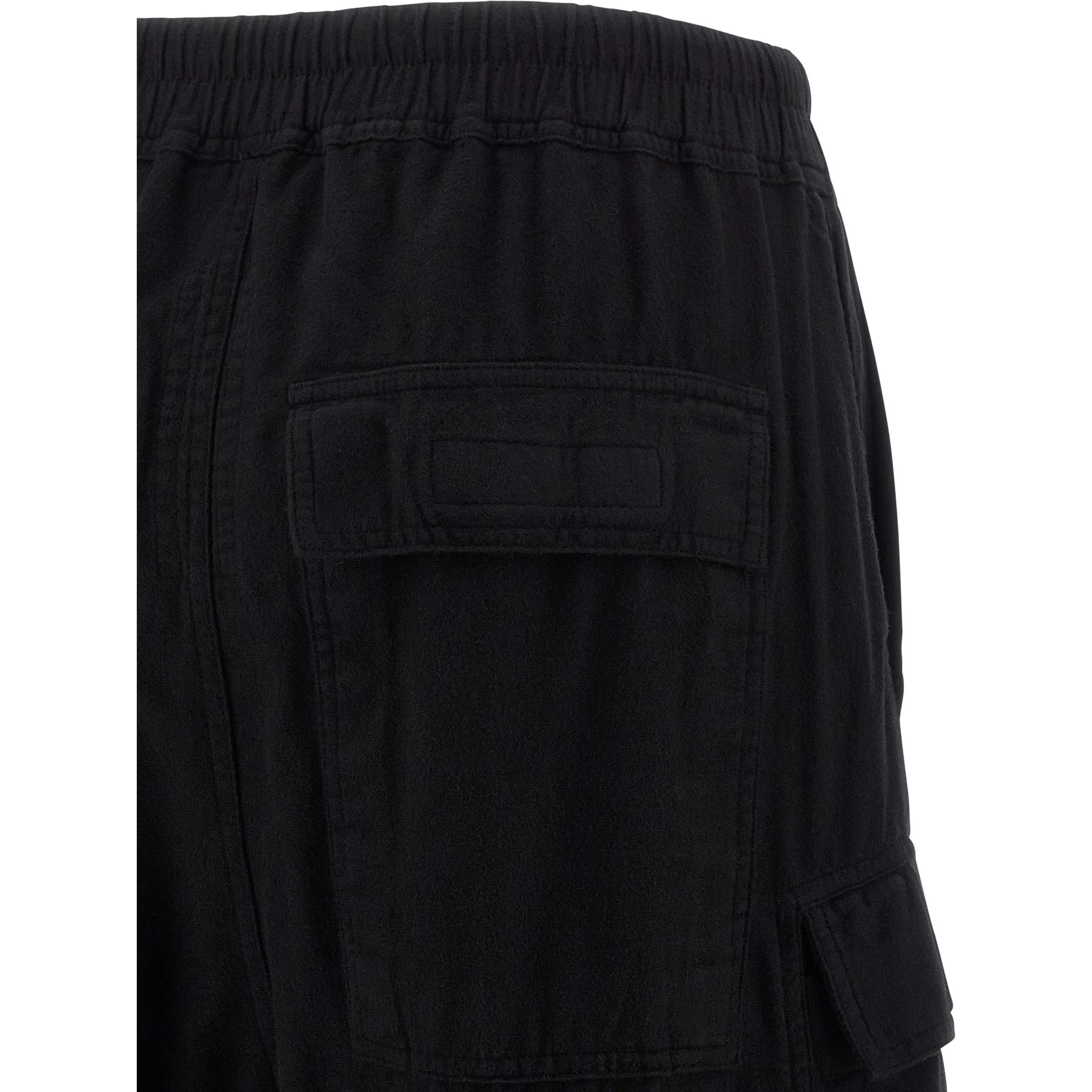 Black Cotton Cargo Pants