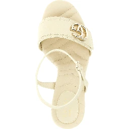 White Calfskin High Heel Pumps