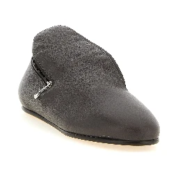 Black Leather Slip-On Loafers
