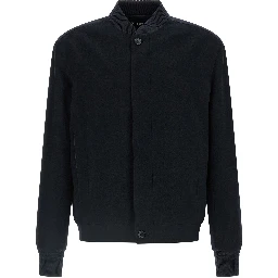 Blue Cashmere Bomber