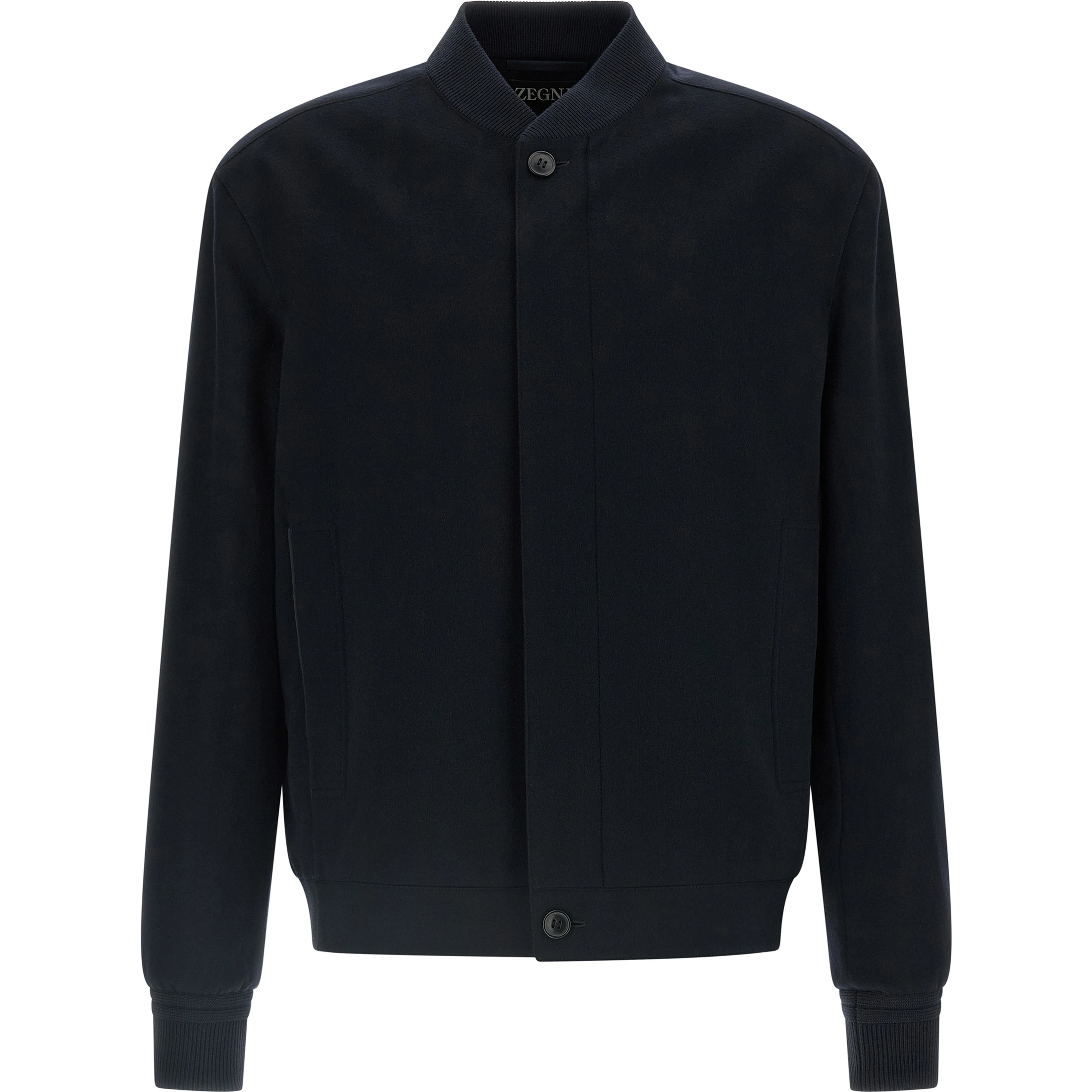 Blue Cashmere Bomber