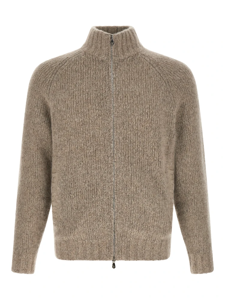 Beige Cashmere Cardigan