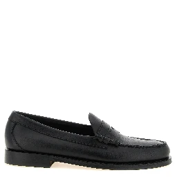 Black Cowhide Slip-On Loafers