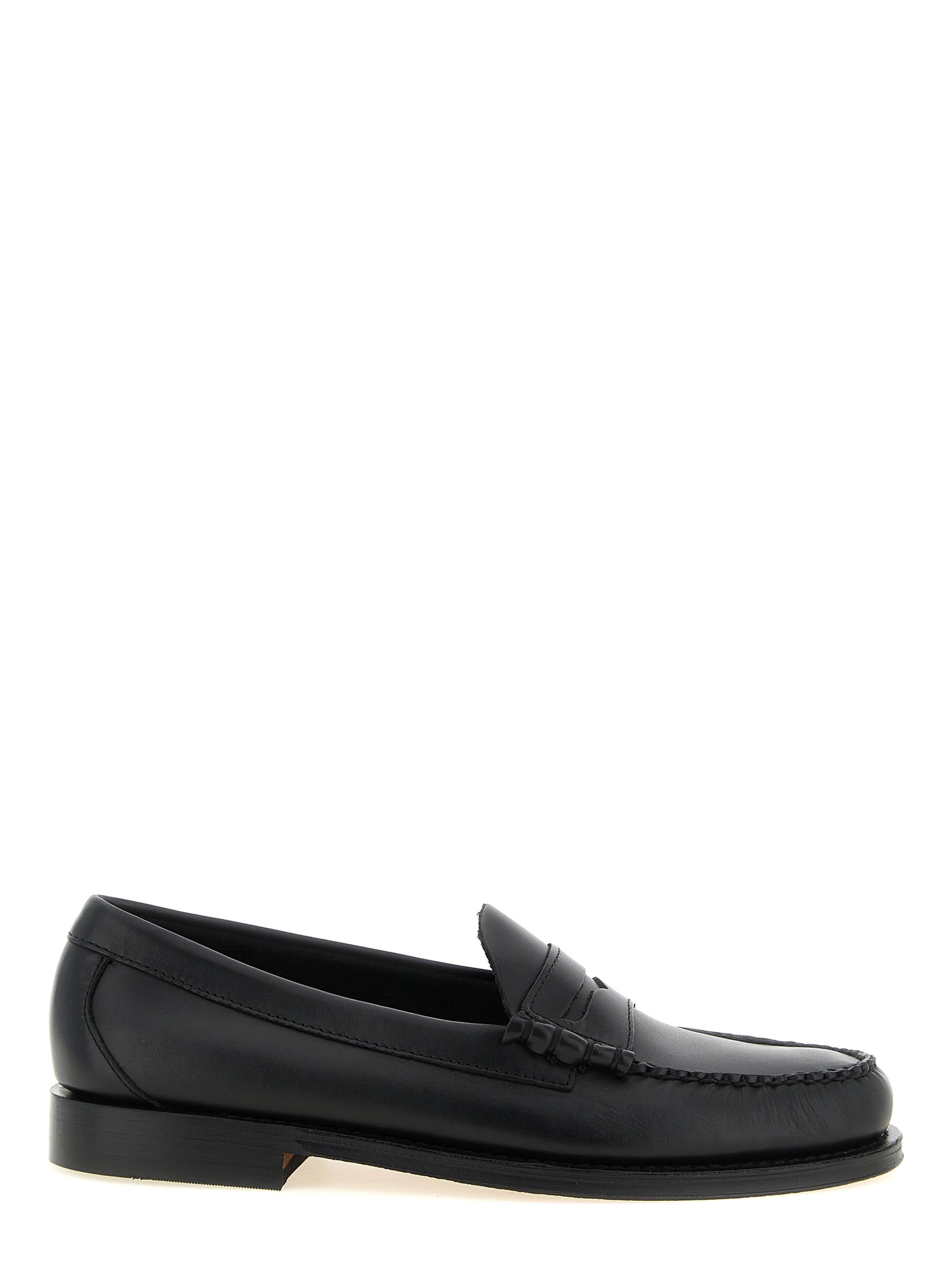 Black Cowhide Slip-On Loafers